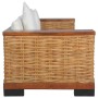 Juego de sofás con cojines 2 piezas de ratán natural marrón de vidaXL, Sofás - Ref: Foro24-278621, Precio: 965,86 €, Descuent...