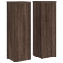 Soportes de plantas 2 uds madera marrón roble 25x25x80 cm en Soportes para macetas | Comprar online en Foru.es