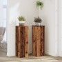 Soportes de plantas 2 uds madera roble envejecido 25x25x80 cm en Soportes para macetas | Comprar online en Foru.es