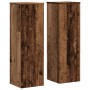 Soportes de plantas 2 uds madera roble envejecido 25x25x80 cm en Soportes para macetas | Comprar online en Foru.es