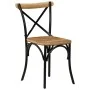 Sillas con respaldo cruzado 6 uds madera maciza de mango negro de vidaXL, Sillas de comedor - Ref: Foro24-278774, Precio: 795...