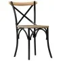 Sillas con respaldo cruzado 6 uds madera maciza de mango negro de vidaXL, Sillas de comedor - Ref: Foro24-278774, Precio: 795...