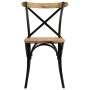Sillas con respaldo cruzado 6 uds madera maciza de mango negro de vidaXL, Sillas de comedor - Ref: Foro24-278774, Precio: 645...