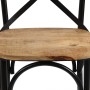 Sillas con respaldo cruzado 6 uds madera maciza de mango negro de vidaXL, Sillas de comedor - Ref: Foro24-278774, Precio: 645...