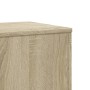 Soportes de plantas madera ingeniería roble Sonoma 33x33x100 cm en Soportes para macetas | Comprar online en Foru.es