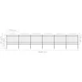 Gartenzaun mit Speerspitze aus schwarzem Stahl (1,5–1,75) x 10,2 m von vidaXL, Zaunpaneele - Ref: Foro24-277744, Preis: 485,4...