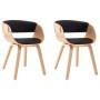 Sillas de comedor 2 uds madera curvada y cuero sintético negro de vidaXL, Sillas de comedor - Ref: Foro24-278865, Precio: 295...