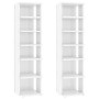 Muebles zapateros 2 unidades blanco brillante 27,5x27x102 cm de vidaXL, Zapateros y organizadores de calzado - Ref: Foro24-80...