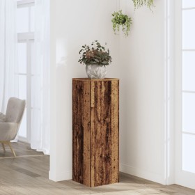 Soportes de plantas madera ingeniería envejecida 33x33x100 cm en Soportes para macetas | Comprar online en Foru.es