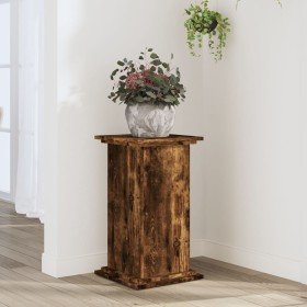 Soportes de plantas madera ingeniería roble ahumado 33x33x60 cm en Soportes para macetas | Comprar online en Foru.es
