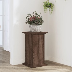 Soportes de plantas madera ingeniería marrón roble 33x33x60 cm en Soportes para macetas | Comprar online en Foru.es