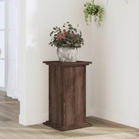 Soportes de plantas madera ingeniería marrón roble 33x33x60 cm en Soportes para macetas | Comprar online en Foru.es