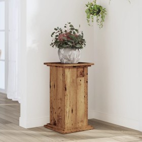 Soportes de plantas madera ingeniería envejecida 33x33x60 cm en Soportes para macetas | Comprar online en Foru.es