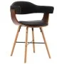 Sillas de comedor 6 uds cuero sintético y madera curvada negro de vidaXL, Sillas de comedor - Ref: Foro24-279492, Precio: 636...