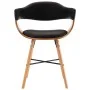 Sillas de comedor 6 uds cuero sintético y madera curvada negro de vidaXL, Sillas de comedor - Ref: Foro24-279492, Precio: 636...