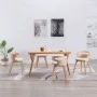 Esszimmerstühle, 4 Stück, gebogenes Holz und cremefarbenes Kunstleder von vidaXL, Essstühle - Ref: Foro24-278852, Preis: 423,...
