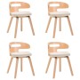 Sillas de comedor 4 uds madera curvada y cuero sintético crema de vidaXL, Sillas de comedor - Ref: Foro24-278852, Precio: 429...