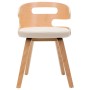 Sillas de comedor 4 uds madera curvada y cuero sintético crema de vidaXL, Sillas de comedor - Ref: Foro24-278852, Precio: 429...
