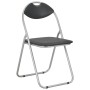 Sillas de comedor plegables 6 unidades cuero sintético negro de vidaXL, Sillas de comedor - Ref: Foro24-278594, Precio: 185,8...