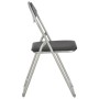 Sillas de comedor plegables 6 unidades cuero sintético negro de vidaXL, Sillas de comedor - Ref: Foro24-278594, Precio: 185,8...