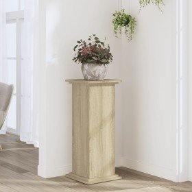 Soportes de plantas madera ingeniería roble Sonoma 33x33x80 cm en Soportes para macetas | Comprar online en Foru.es