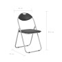 Sillas de comedor plegables 6 unidades cuero sintético negro de vidaXL, Sillas de comedor - Ref: Foro24-278594, Precio: 185,8...