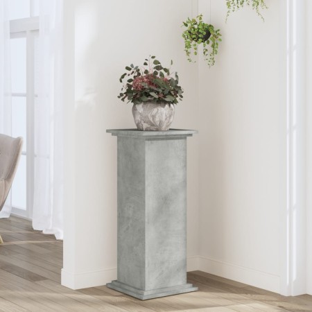 Soportes de plantas madera ingeniería gris hormigón 33x33x80 cm en Soportes para macetas | Comprar online en Foru.es