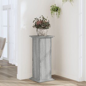 Soportes de plantas madera ingeniería gris Sonoma 33x33x80 cm en Soportes para macetas | Comprar online en Foru.es