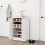 Mueble zapatero de madera contrachapada blanco 60x35x92 cm de vidaXL, Zapateros y organizadores de calzado - Ref: Foro24-8089...