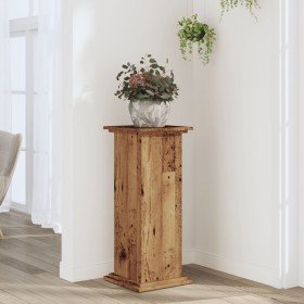 Soportes de plantas madera ingeniería envejecida 33x33x80 cm en Soportes para macetas | Comprar online en Foru.es