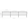 Gartenzaun mit Speerspitzen aus schwarzem Stahl (1,25–1,5) x 5,1 m von vidaXL, Zaunpaneele - Ref: Foro24-277732, Preis: 202,8...