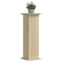 Soportes de plantas madera ingeniería roble Sonoma 33x33x100 cm en Soportes para macetas | Comprar online en Foru.es