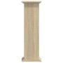 Soportes de plantas madera ingeniería roble Sonoma 33x33x100 cm en Soportes para macetas | Comprar online en Foru.es