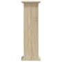 Soportes de plantas madera ingeniería roble Sonoma 33x33x100 cm en Soportes para macetas | Comprar online en Foru.es