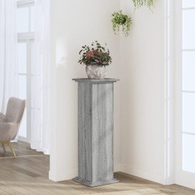 Soportes de plantas madera ingeniería gris Sonoma 33x33x100cm en Soportes para macetas | Comprar online en Foru.es