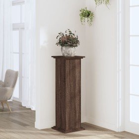 Soportes de plantas madera ingeniería marrón roble 33x33x100 cm en Soportes para macetas | Comprar online en Foru.es