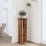 Soportes de plantas madera ingeniería envejecida 33x33x100 cm en Soportes para macetas | Comprar online en Foru.es