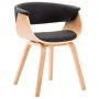 Dining chairs 2 pcs curved wood and black synthetic leather by vidaXL, dining chairs - Ref: Foro24-278733, Price: 332,05 €, D...