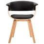Dining chairs 2 pcs curved wood and black synthetic leather by vidaXL, dining chairs - Ref: Foro24-278733, Price: 332,05 €, D...