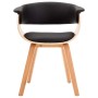 Sillas de comedor 2 uds madera curvada y cuero sintético negro de vidaXL, Sillas de comedor - Ref: Foro24-278733, Precio: 337...