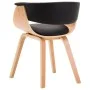 Dining chairs 2 pcs curved wood and black synthetic leather by vidaXL, dining chairs - Ref: Foro24-278733, Price: 332,05 €, D...