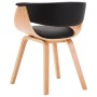 Sillas de comedor 2 uds madera curvada y cuero sintético negro de vidaXL, Sillas de comedor - Ref: Foro24-278733, Precio: 337...
