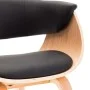 Dining chairs 2 pcs curved wood and black synthetic leather by vidaXL, dining chairs - Ref: Foro24-278733, Price: 332,05 €, D...
