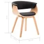 Dining chairs 2 pcs curved wood and black synthetic leather by vidaXL, dining chairs - Ref: Foro24-278733, Price: 332,05 €, D...