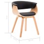 Sillas de comedor 2 uds madera curvada y cuero sintético negro de vidaXL, Sillas de comedor - Ref: Foro24-278733, Precio: 337...
