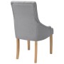 Sillas de comedor 4 unidades tela gris claro de vidaXL, Sillas de comedor - Ref: Foro24-274421, Precio: 476,64 €, Descuento: %