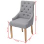 Sillas de comedor 4 unidades tela gris claro de vidaXL, Sillas de comedor - Ref: Foro24-274421, Precio: 476,64 €, Descuento: %