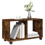 Armario con ruedas madera ingeniería roble ahumado 72x33x42,5cm en Mesas auxiliares | Comprar online en Foru.es