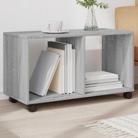 Armario con ruedas madera ingeniería gris Sonoma 72x33x42,5 cm en Mesas auxiliares | Comprar online en Foru.es