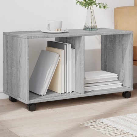 Armario con ruedas madera ingeniería gris Sonoma 72x33x42,5 cm en Mesas auxiliares | Comprar online en Foru.es